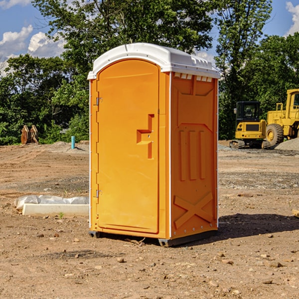 how often are the porta potties cleaned and serviced during a rental period in Grassy Meadows WV